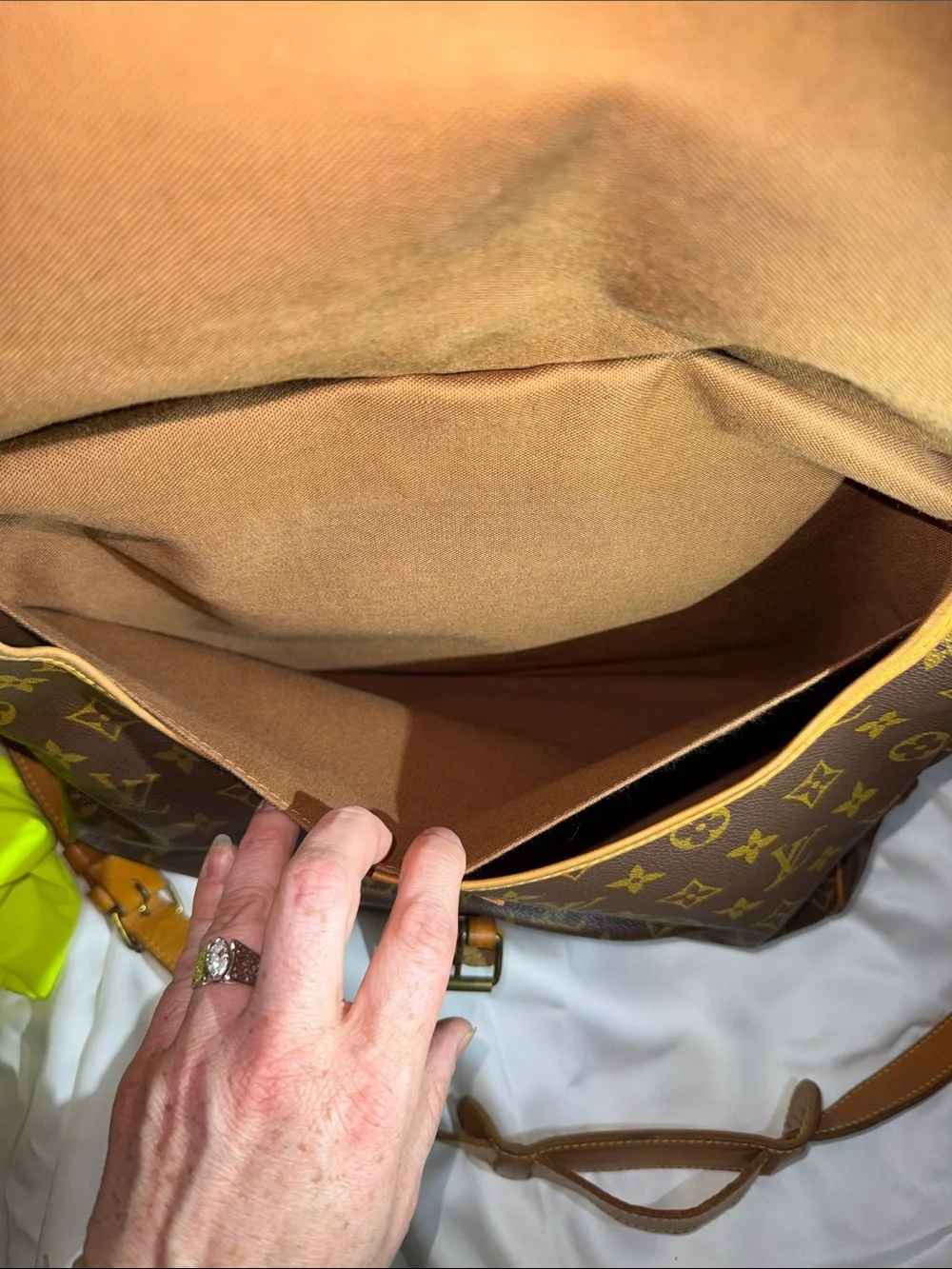 Authentic Louis Vuitton Saumur 35 Monogram Crossbody—excellent vintage condition